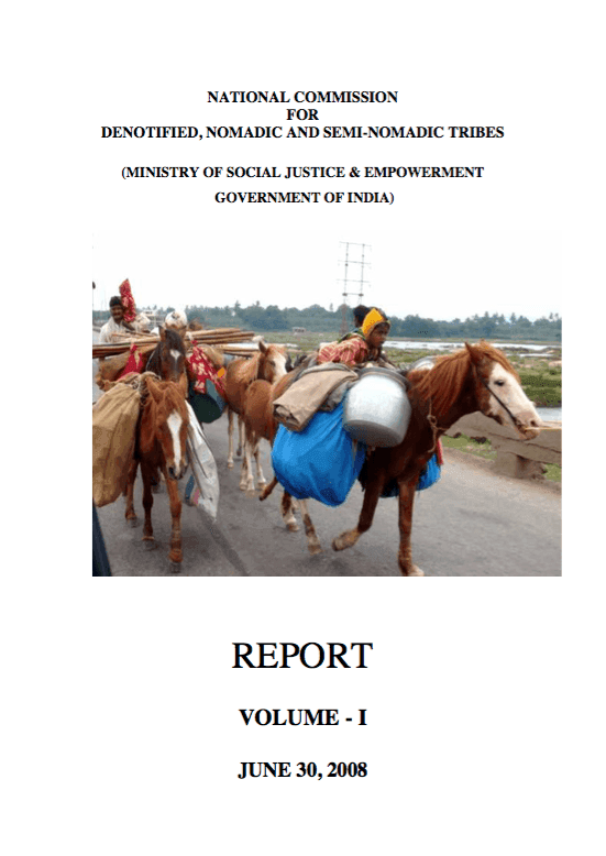 national-commission-for-denotified-nomadic-and-semi-nomadic-tribes-report---volume-i